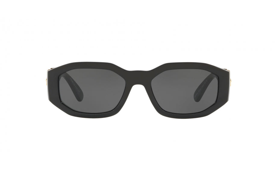 Unisex Medusa Rectangle Frame Sunglasses Side Logo