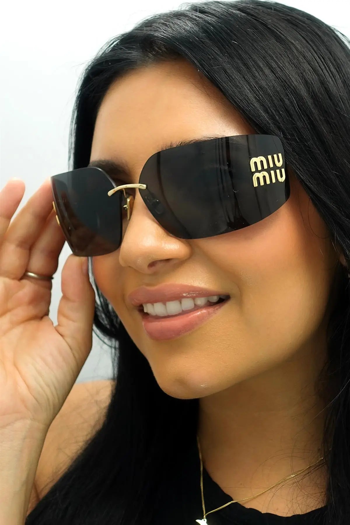Women Branded Sunglasses Rimless Gradient