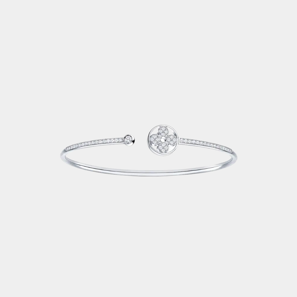 Blossom Clover Twist Silver Bracelet