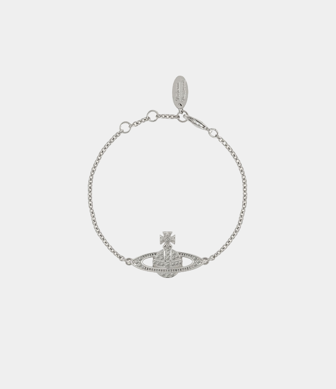 Vivienne Planet Charm Bracelet in Silver & Diamonds