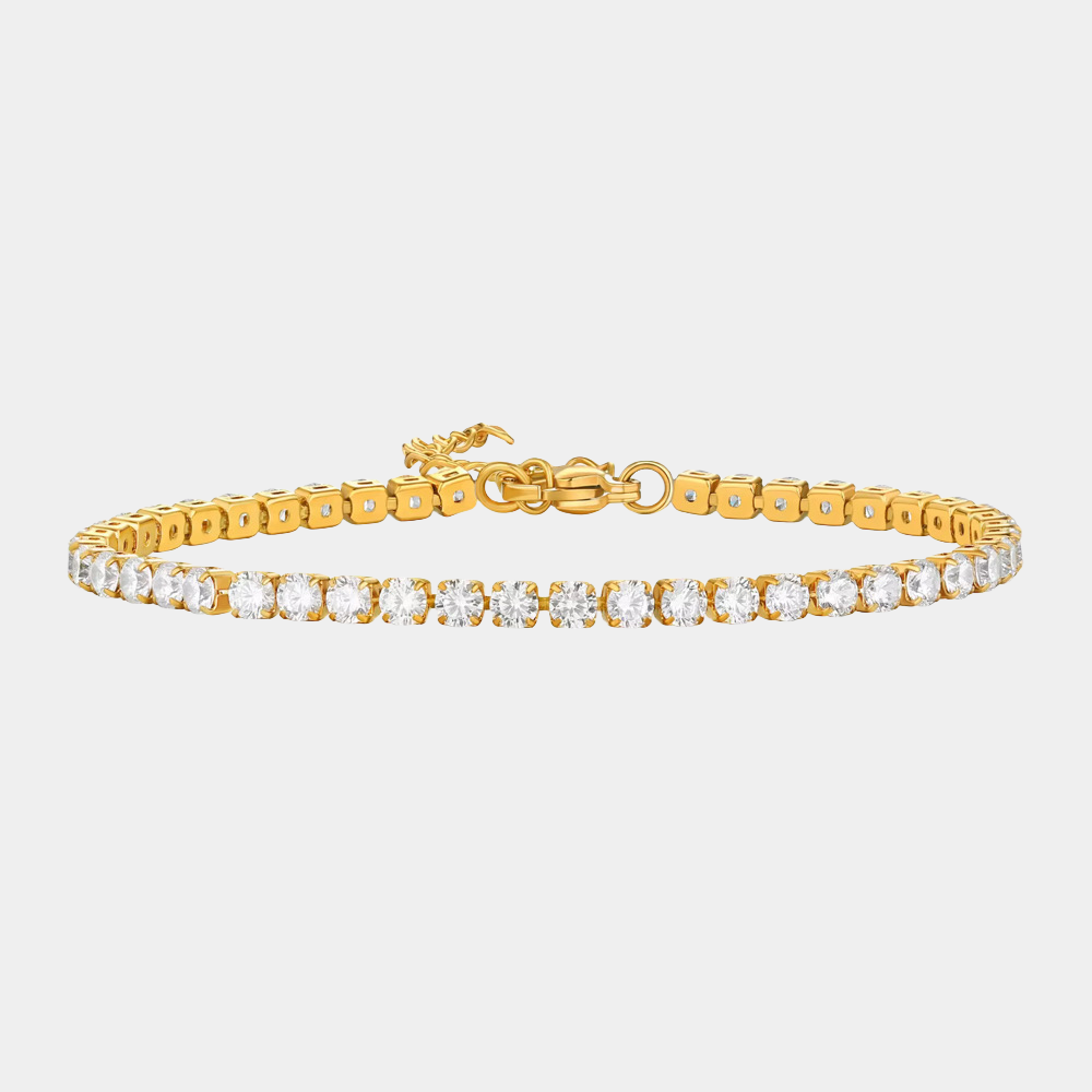 Adjustable Tennis Bracelet 18k Gold