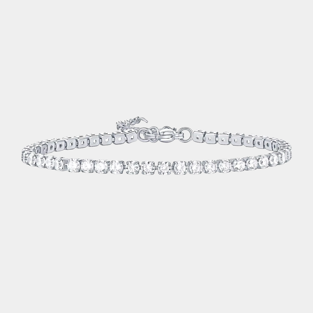 Silver Adjustable Tennis Bracelet