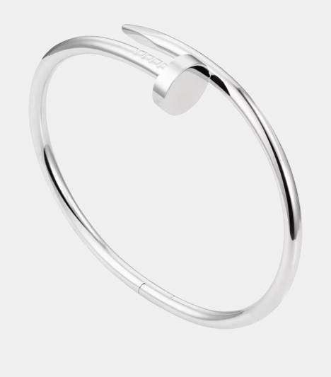 Nail Bracelet Bangle Plain Silver Bracelet