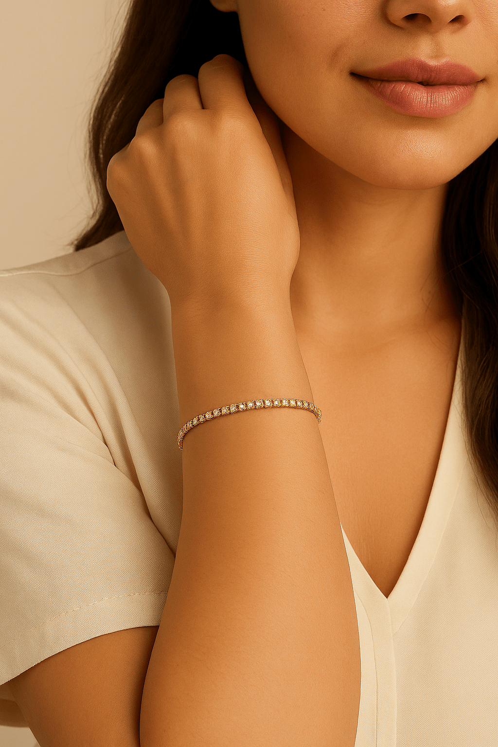 Adjustable Tennis Bracelet 18k Gold - Seven Gates