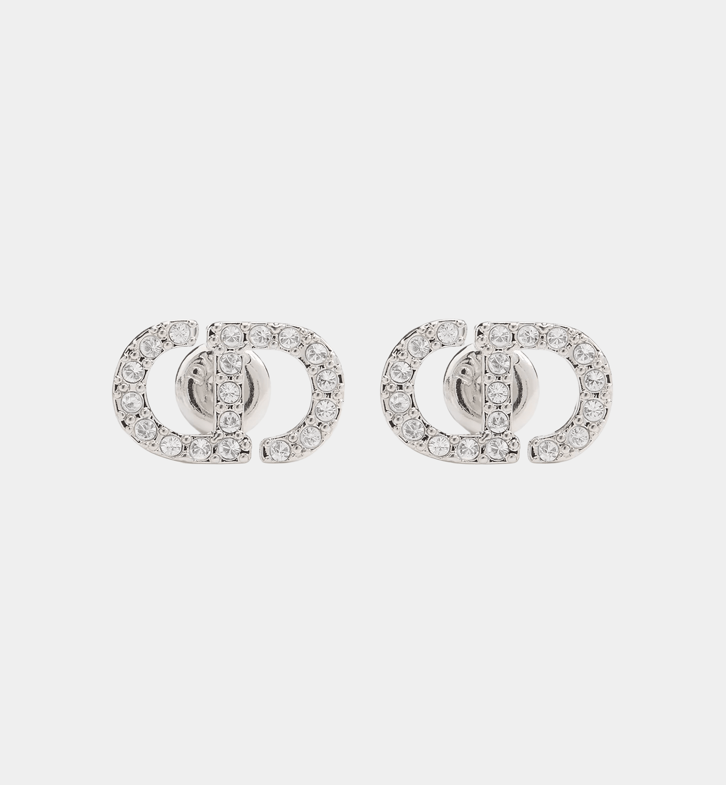 CD Earrings In Silver & Silver Crystals - Seven Gates