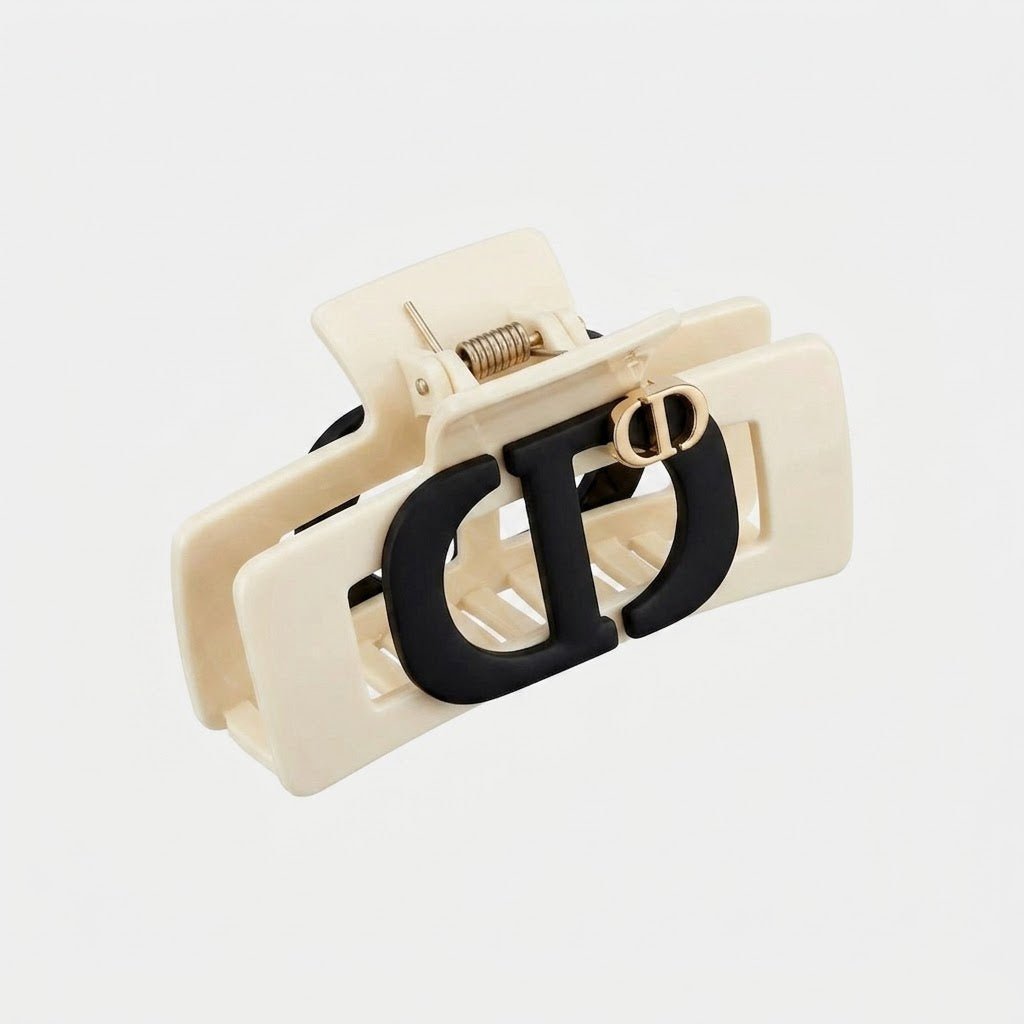 CD Hair Claw Clip Style In Beige - Seven Gates
