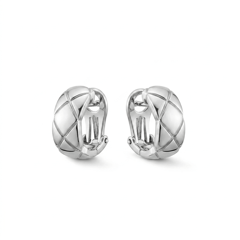 Coco Earrings CC Silver Hoop - Seven Gates