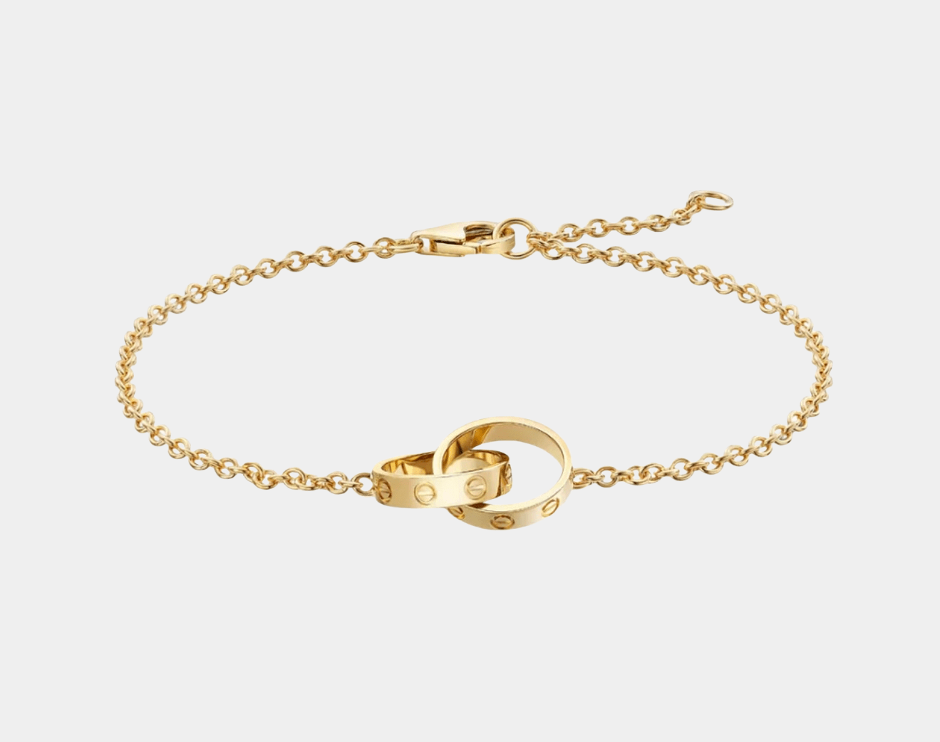 Love Bracelet 18k Gold Ring Interlocking Chain - Seven Gates