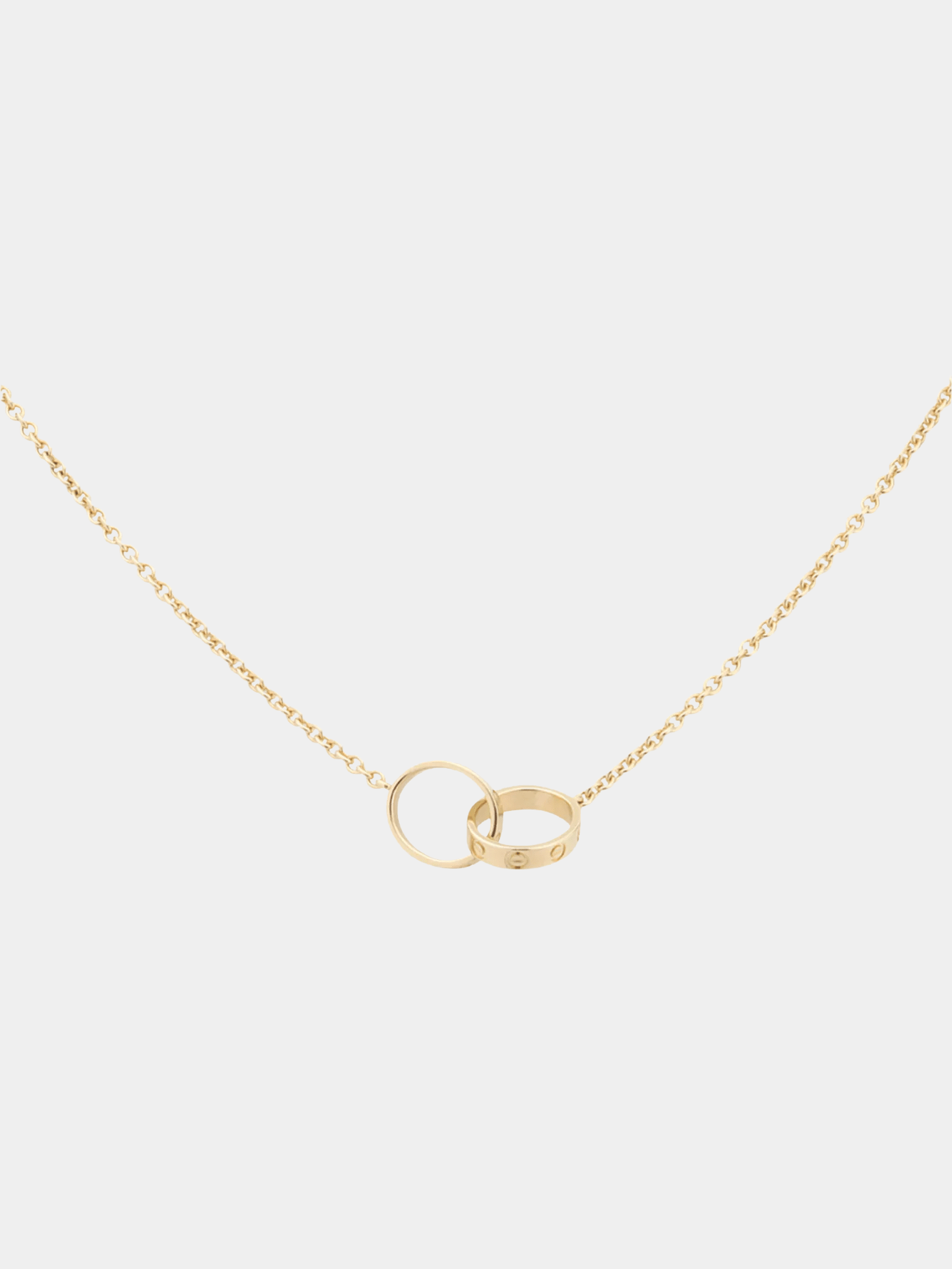 Love Necklace 18k Gold Interlocking Pendant - Seven Gates