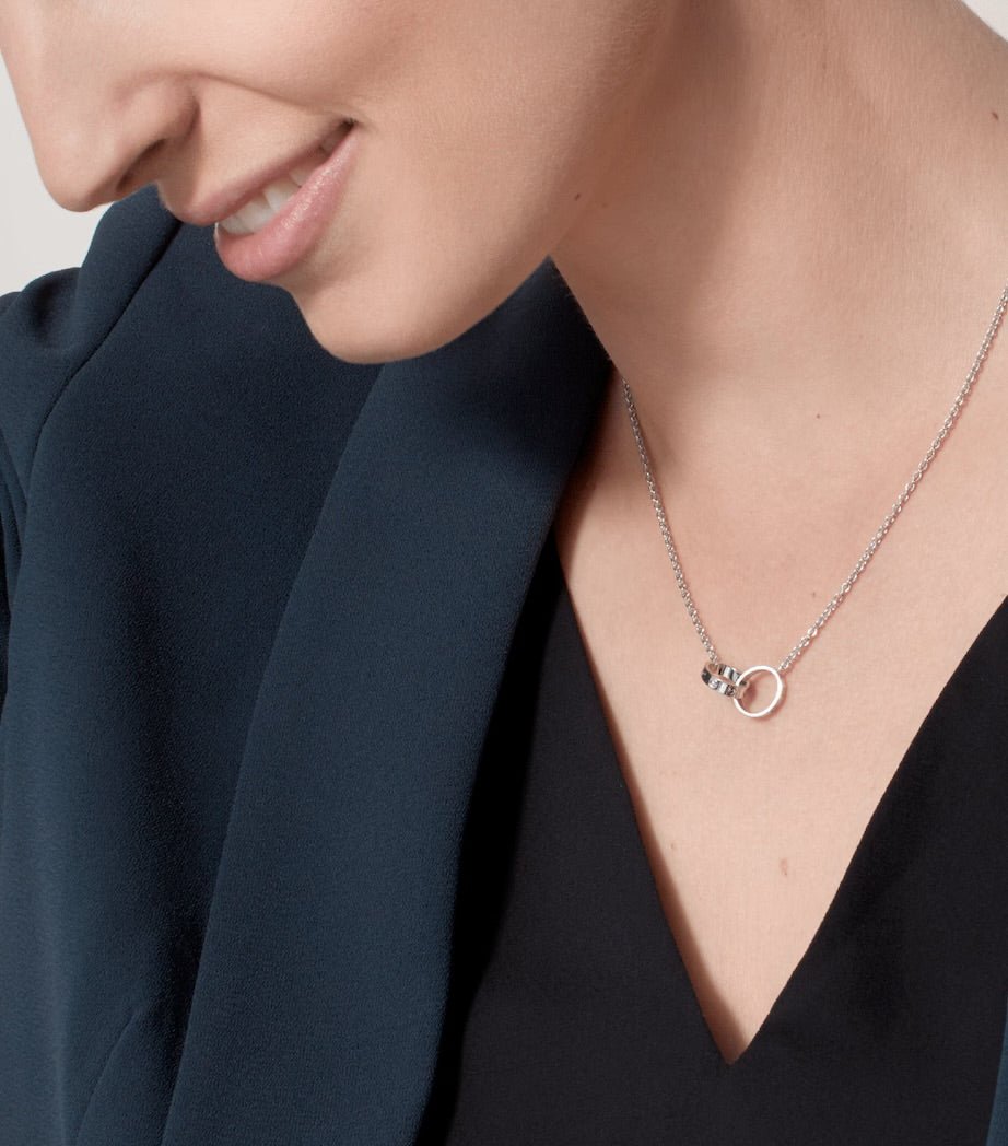 Love Necklace Silver Interlocking Pendant - Seven Gates