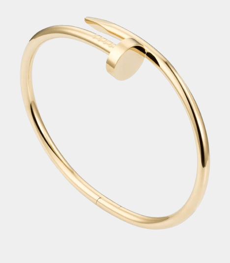 Nail Bracelet Bangle Plain 18k Gold - Seven Gates