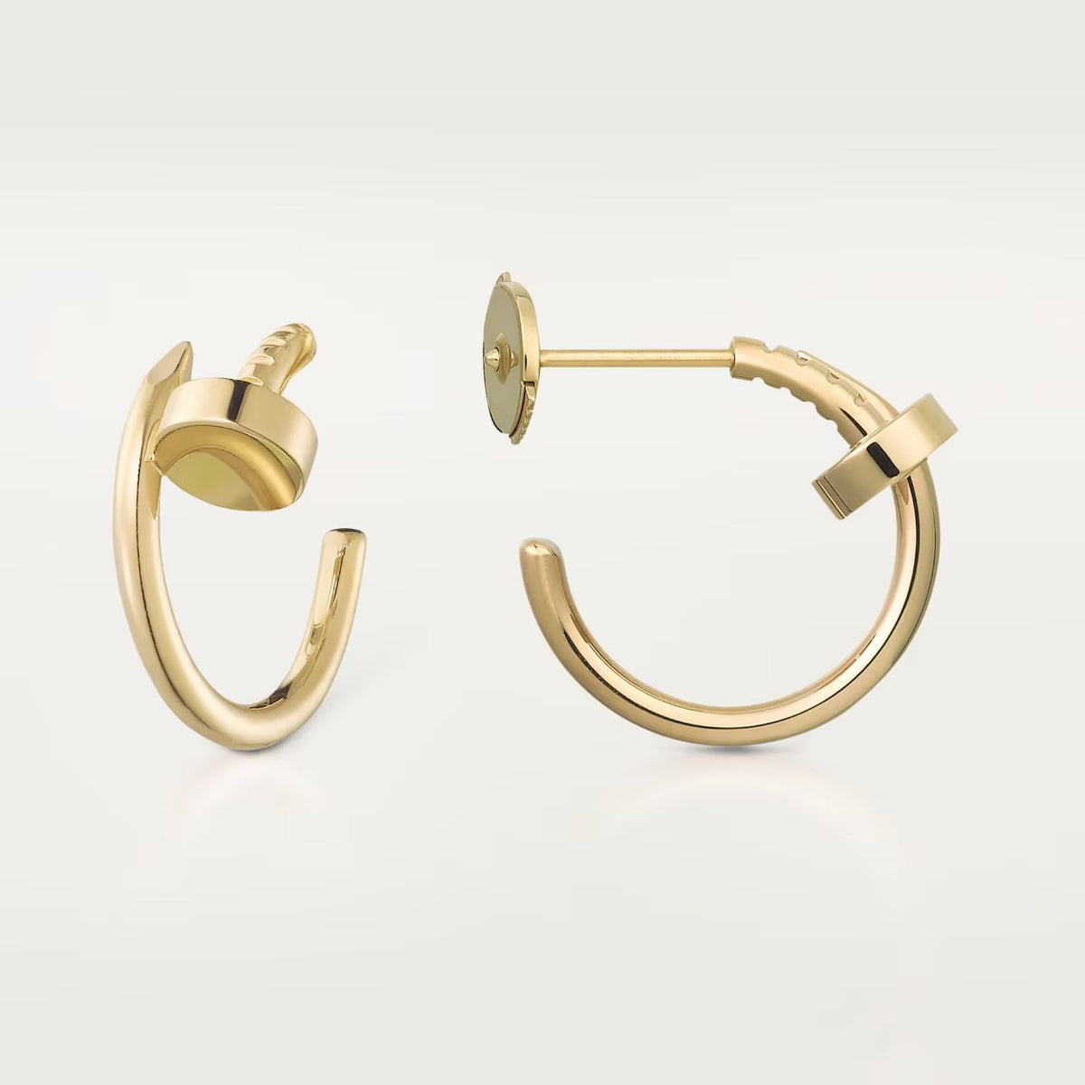 Nail Hoop Earrings 18k Gold - Seven Gates