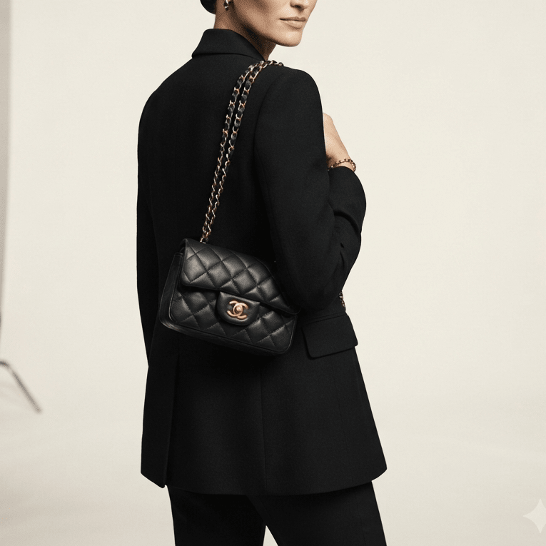 Quilted CC Leather Bag Classic Should Style - Seven Gates