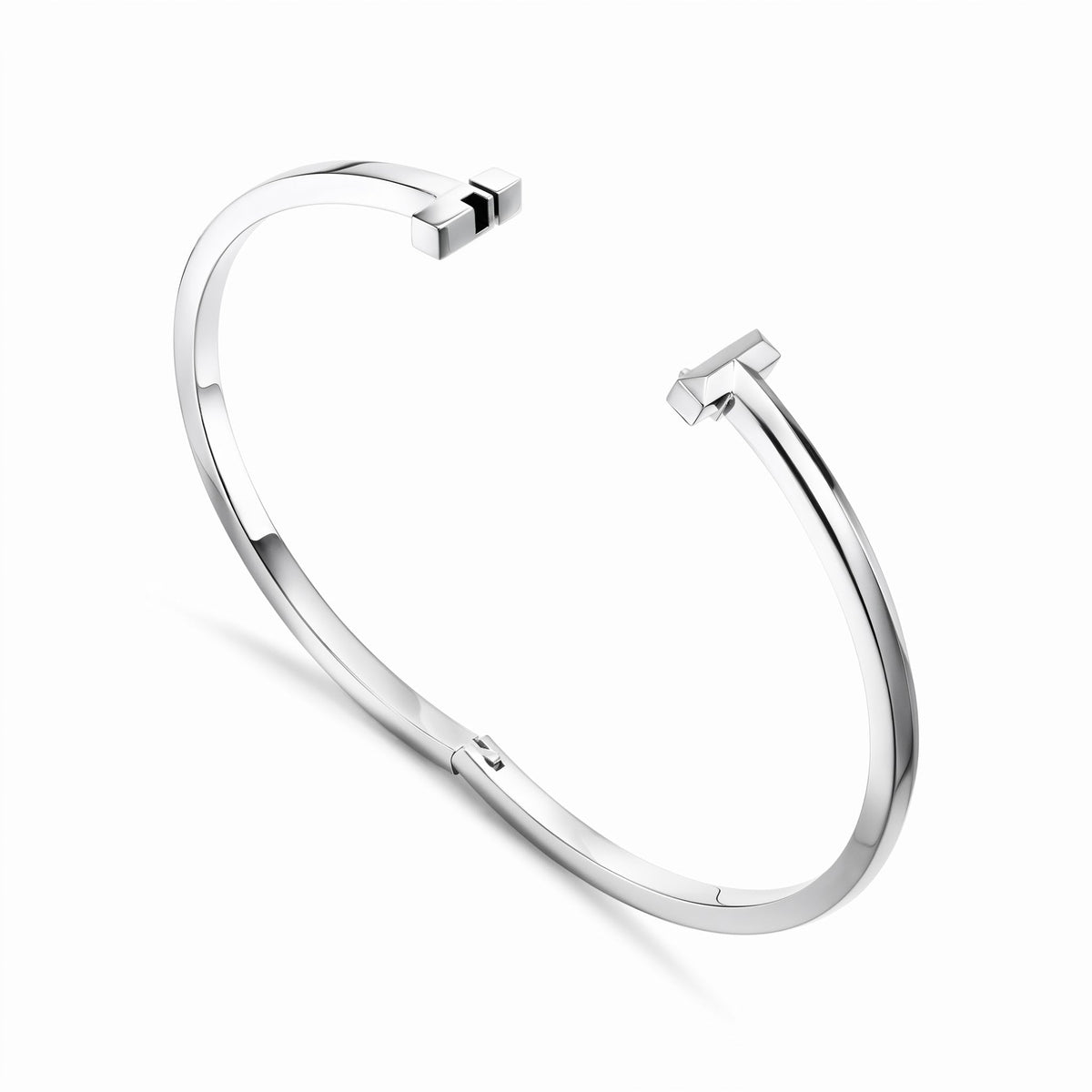 T Bangle Bracelet In Silver - Seven Gates