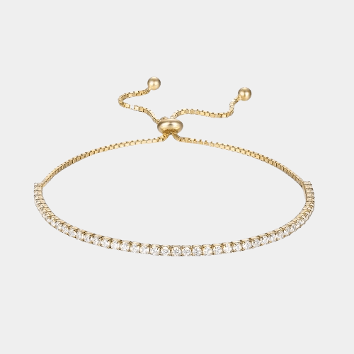 Tennis Diamond Bracelet 18k Gold Adjustable - Seven Gates