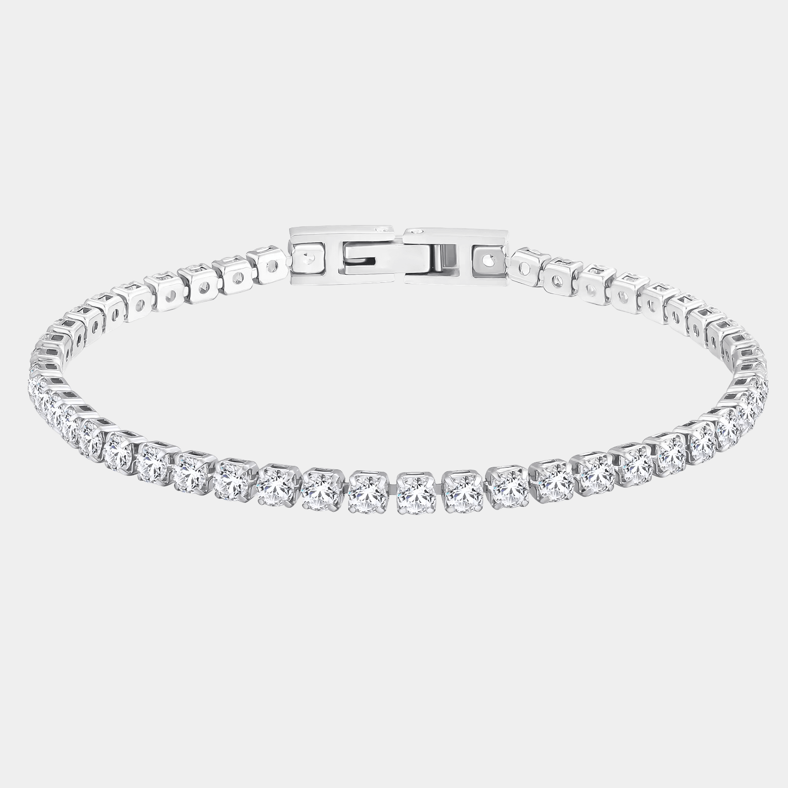 Tennis Diamond Silver Pavé Bracelet - Seven Gates