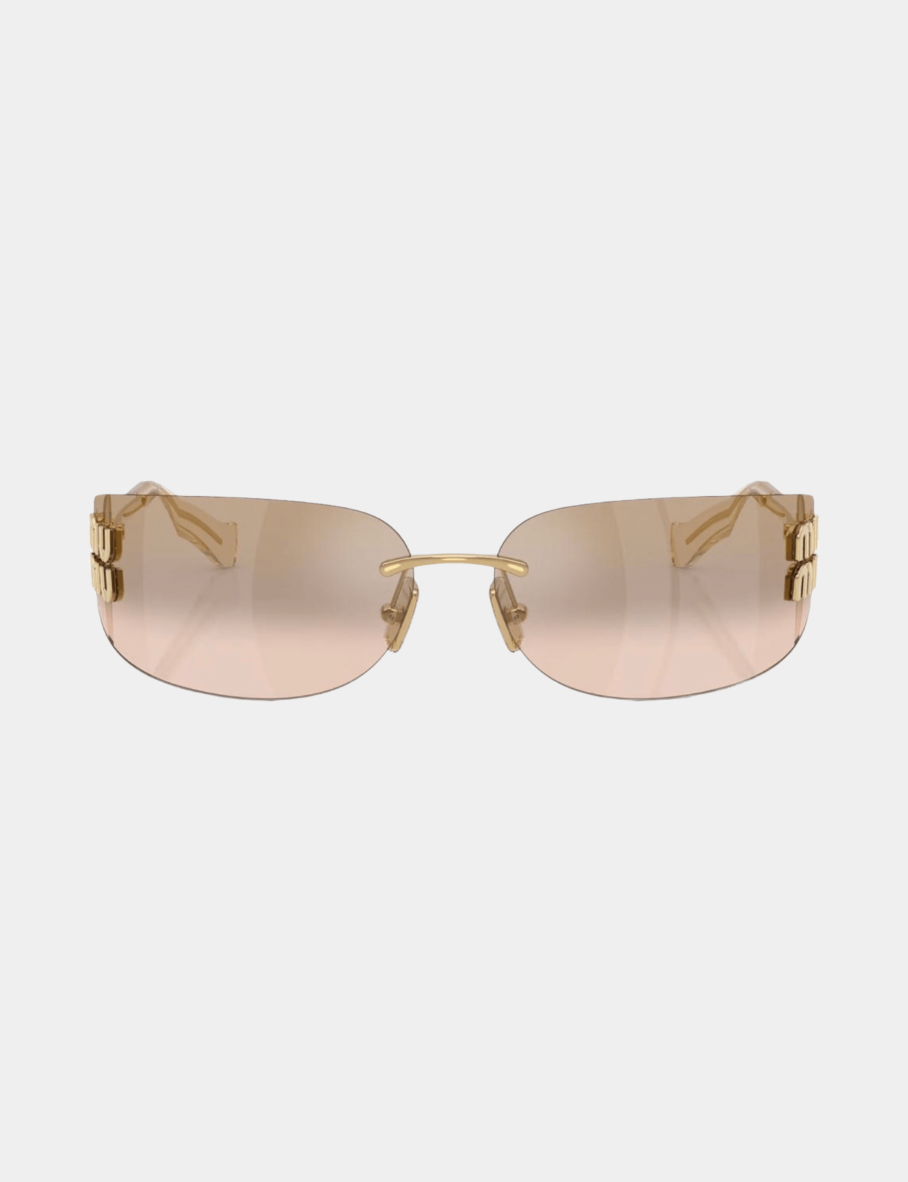 Women Branded Sunglasses Rimless Bronze Gradient - Seven Gates
