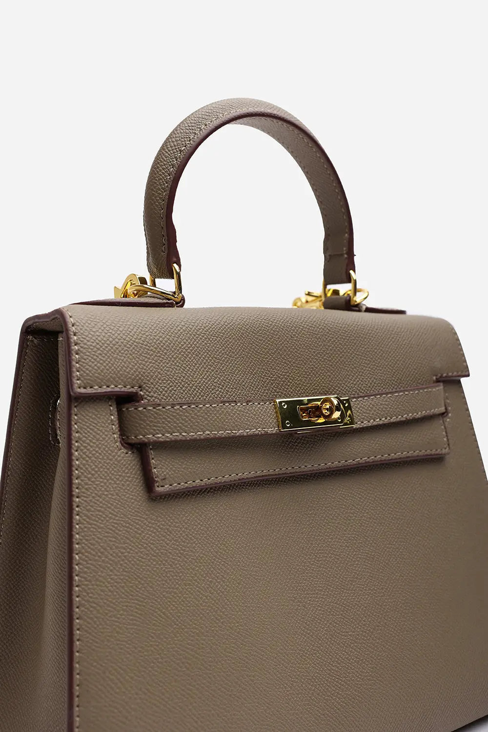 Women Kelli Top Handle Brown Leather Tote Bag - Seven Gates