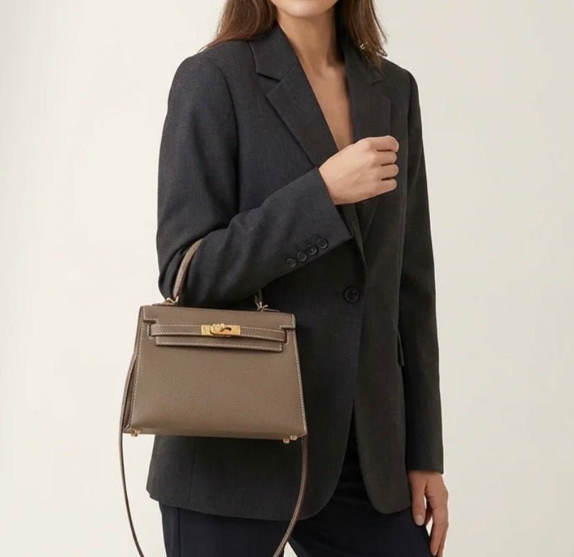 Women Kelli Top Handle Brown Leather Tote Bag - Seven Gates