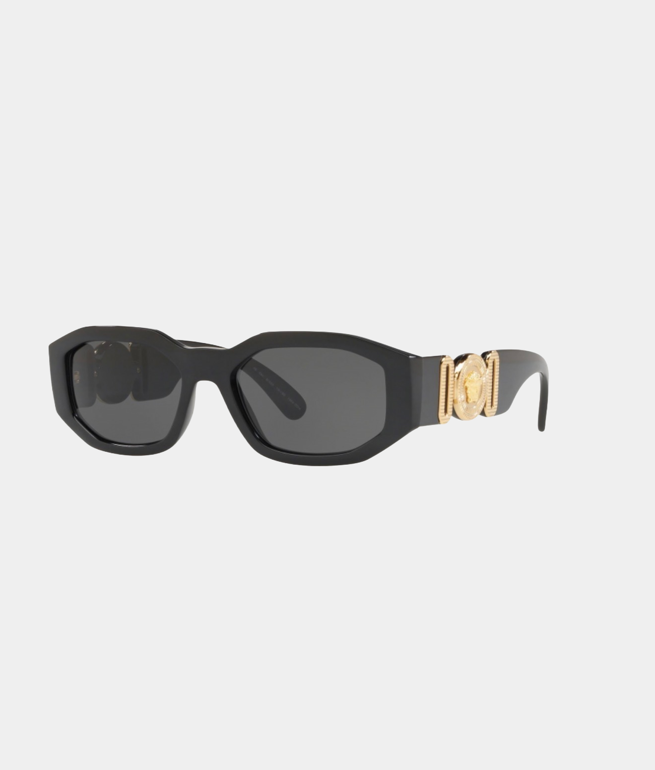 Unisex Medusa Rectangle Frame Sunglasses Side Logo