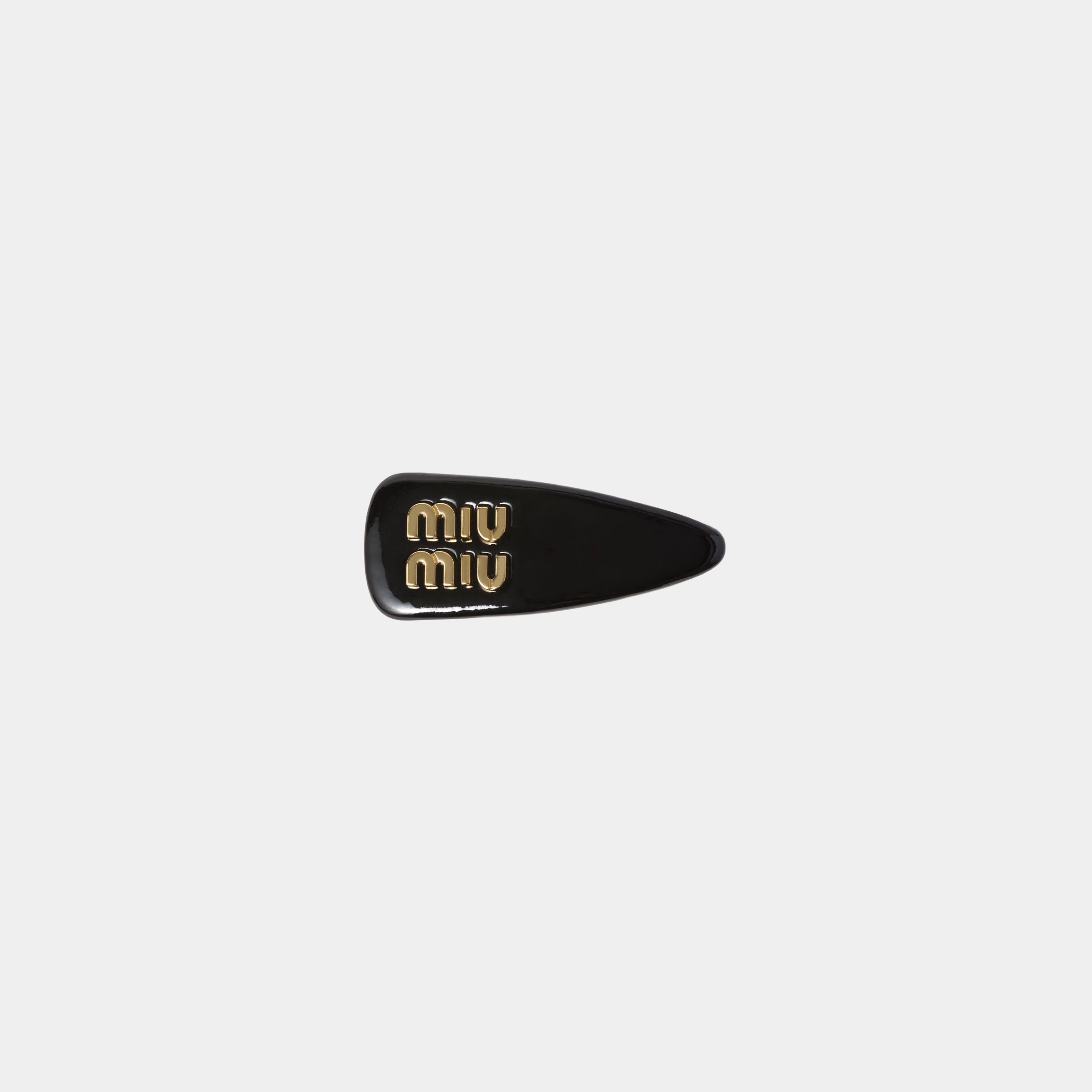 Hair Clip With Logo In Black