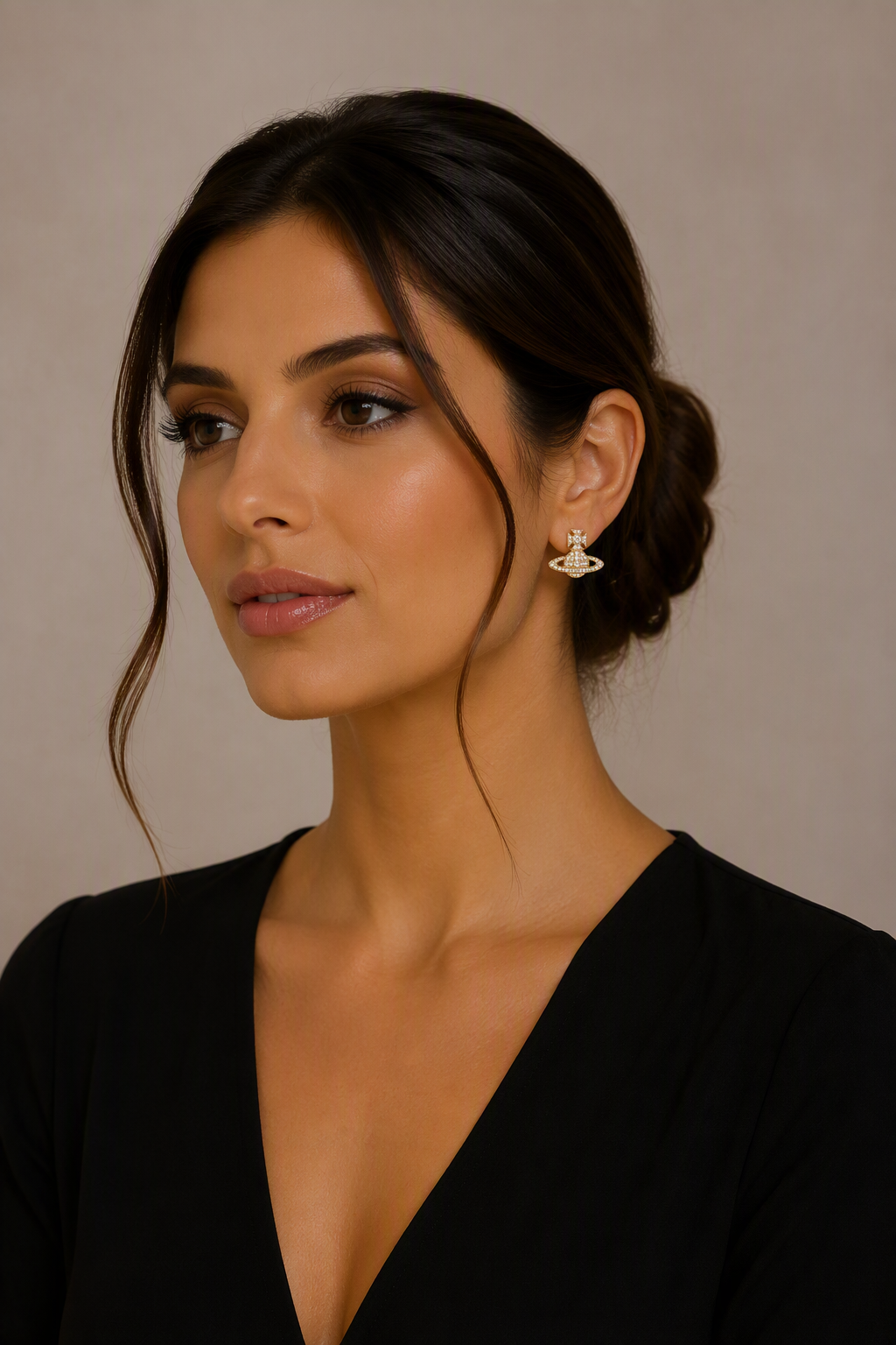Vivienne Planet Earrings 18k Gold With Diamonds