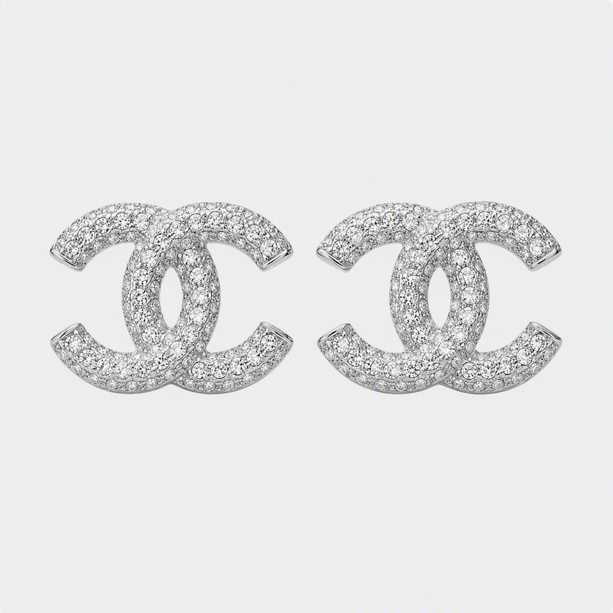 CC Earrings Diamonds In Silver