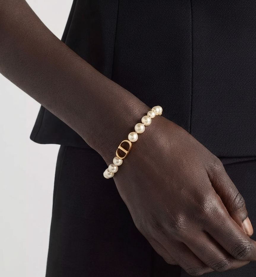 CD Pearl Bracelet 18k Gold