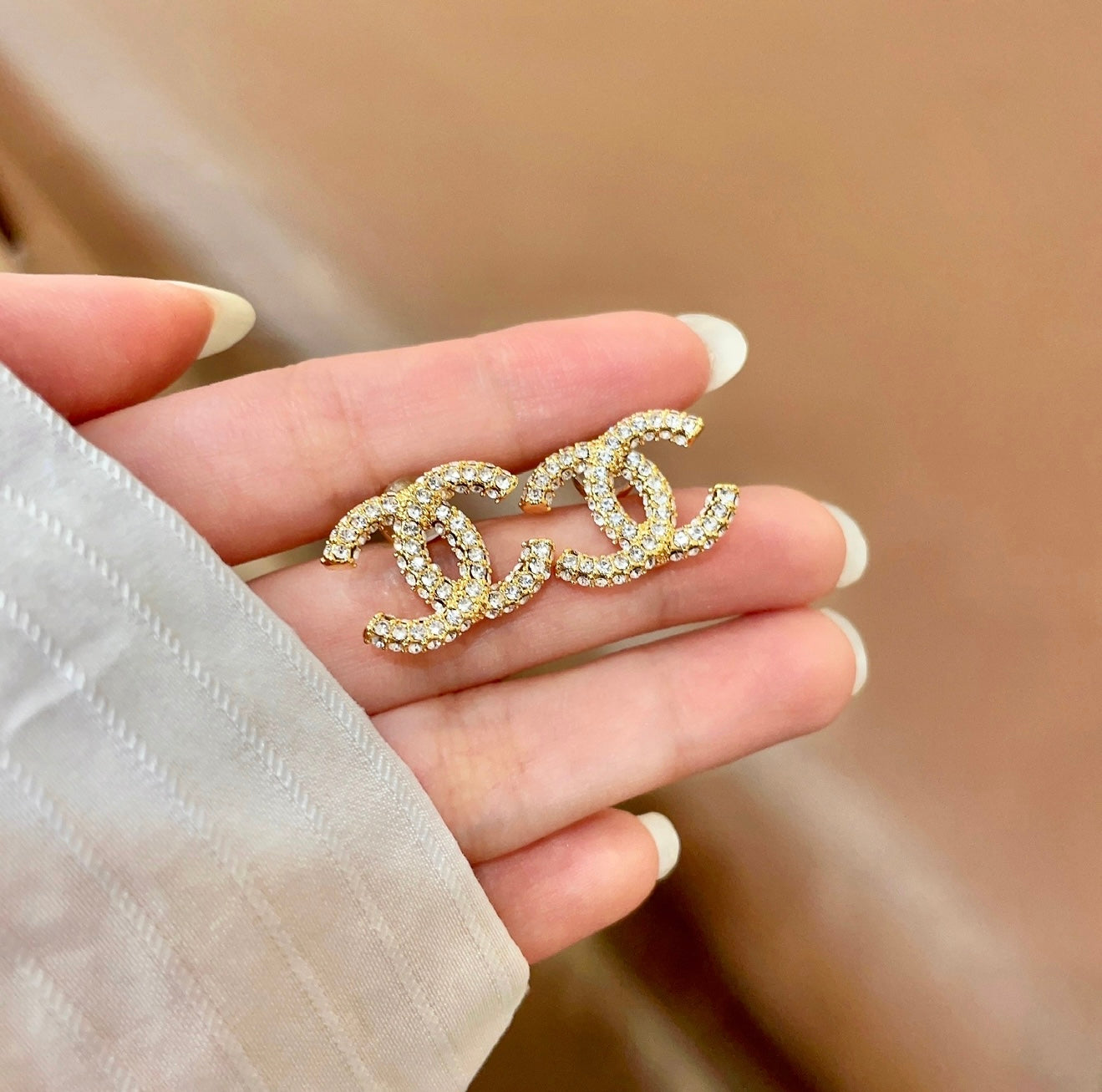 CC Earrings Diamonds 18k Gold