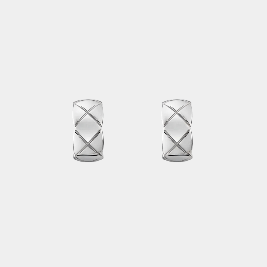 Coco Earrings CC Silver Hoop