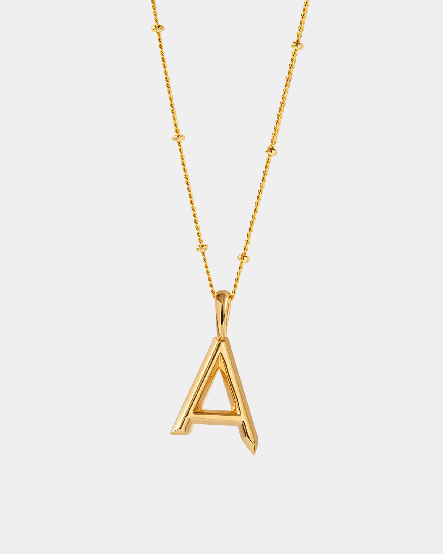 A Letter Initial Necklace 18k Gold