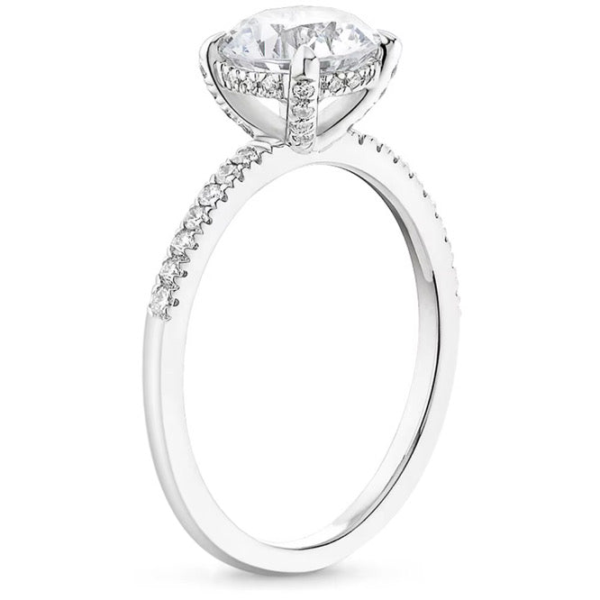 Oval Cut Engagement Ring Diamond Collection Halo S925 Sterling Silver Solitaire Pave