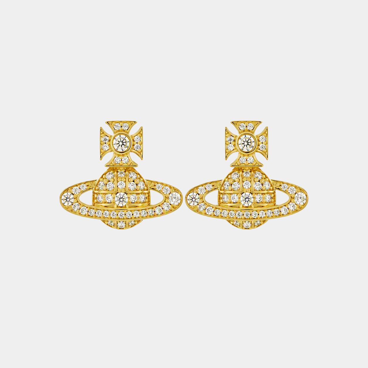 Vivienne Planet Earrings 18k Gold With Diamonds