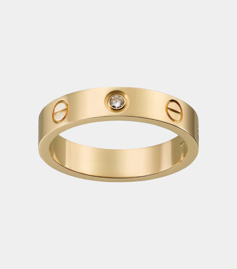 Love Eternity Ring Statement Band Piece 18k Gold With Diamonds