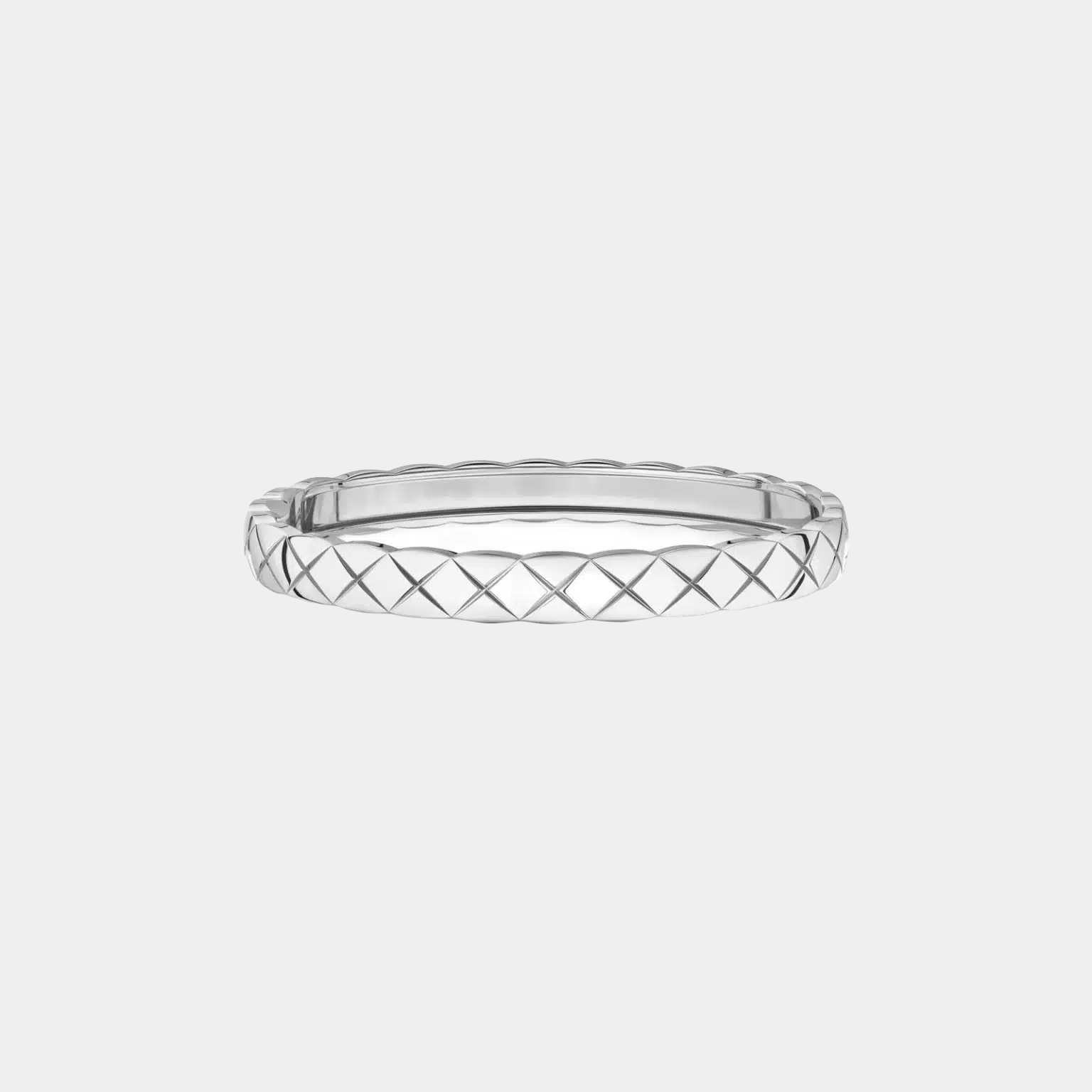 Coco Bracelet Quilted Silver Bangle