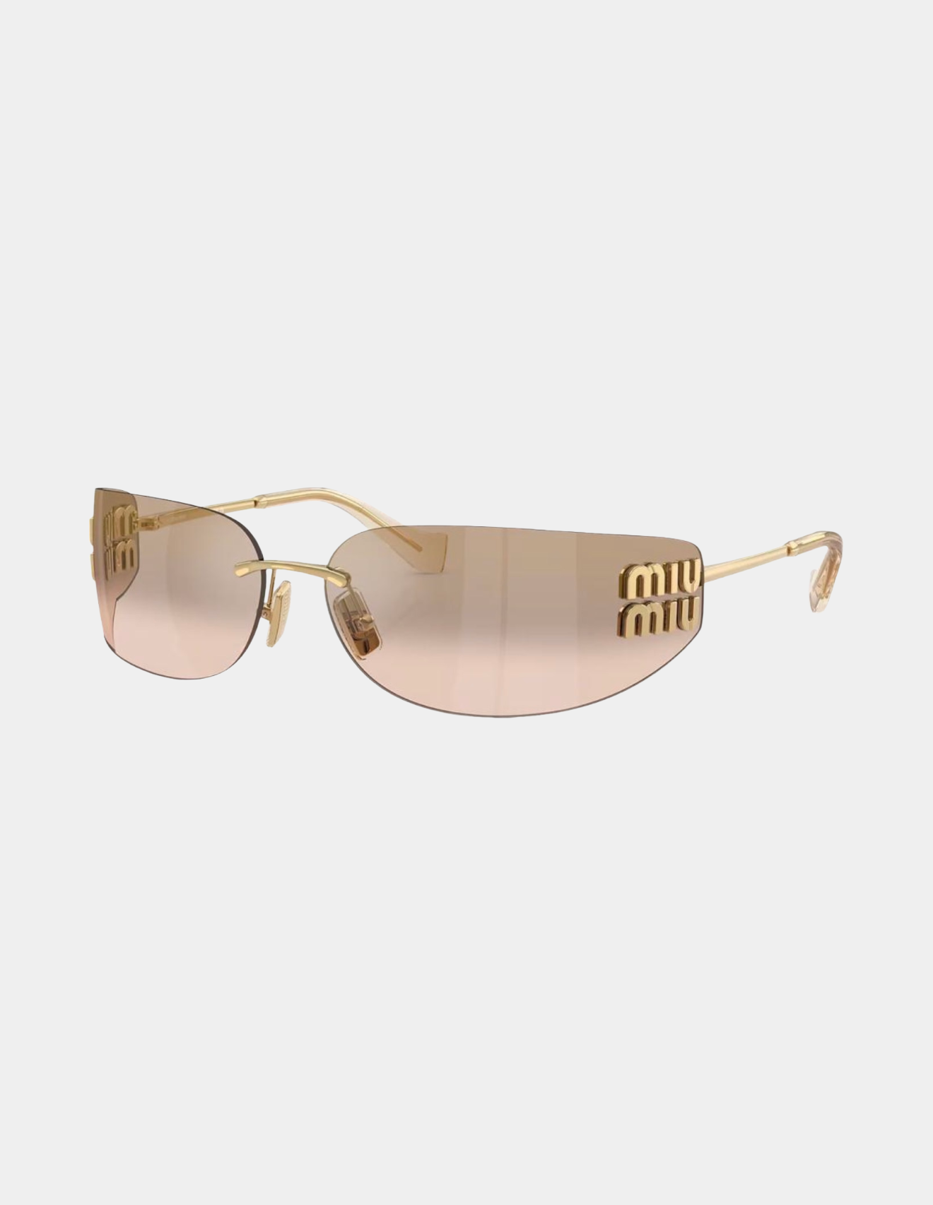 Women Branded Sunglasses Rimless Bronze Gradient