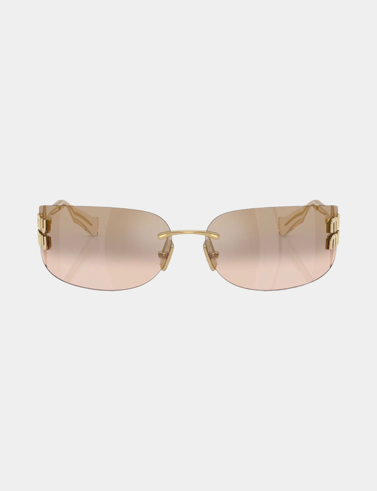 Women Branded Sunglasses Rimless Bronze Gradient