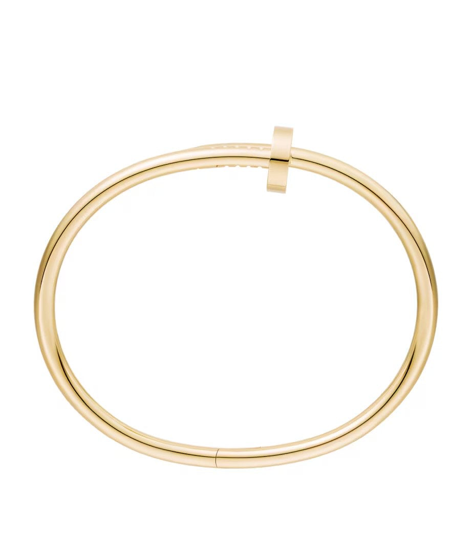 Nail Bracelet Bangle Plain 18k Gold