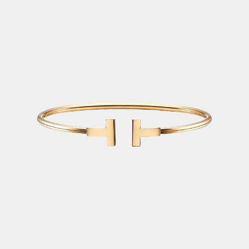 T Wire Bangle 18k Gold Bracelet