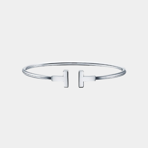 T Wire Bangle Silver Bracelet