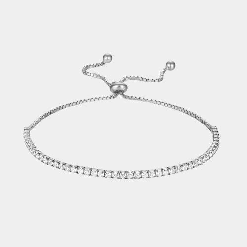 Tennis Slider Diamond Bracelet 18k White Gold