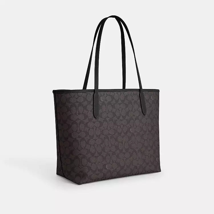 C Tote Bag In Signature Canvas - Seven Gates