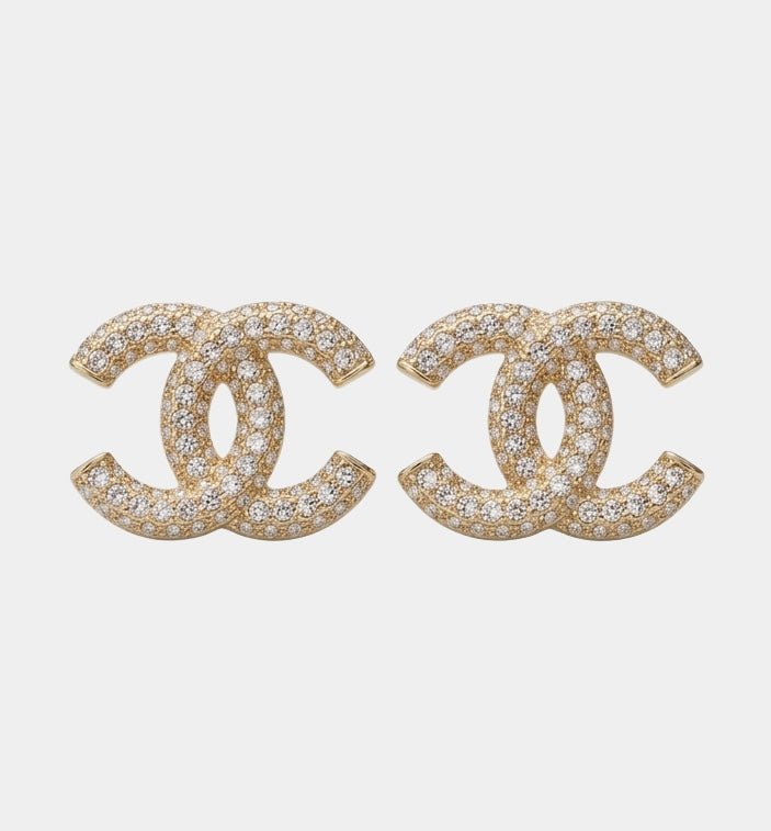 CC Earrings Diamonds 18k Gold - Seven Gates