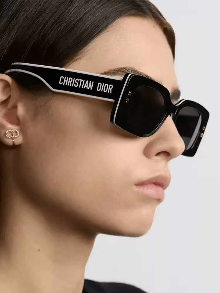 CD Black Rectangular Sunglasses - Seven Gates