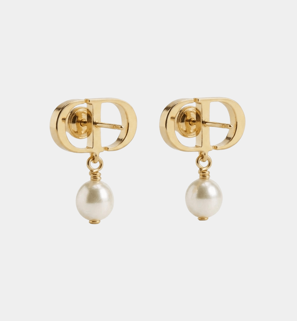 CD Pearl Earrings 18k Gold - Seven Gates