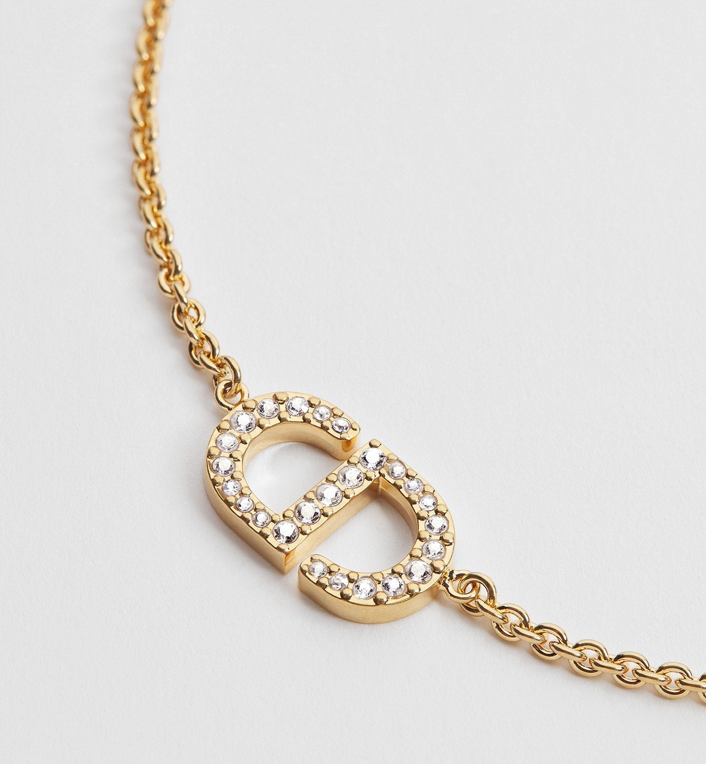 CD Pendant Necklace 18k Gold & Silver Crystals - Seven Gates