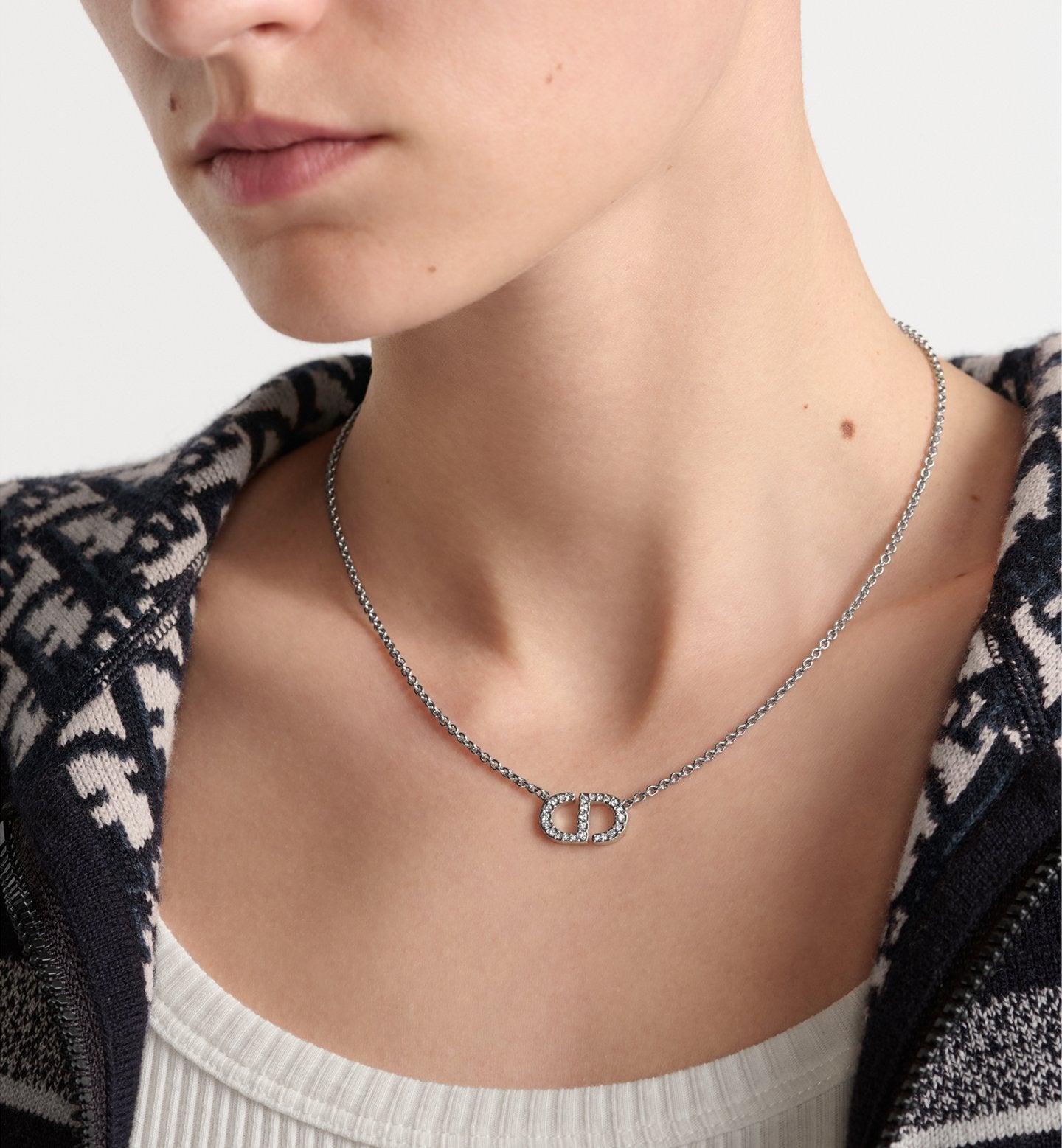 Sterling Silver CD Necklace | Brilliant Silver Crystals