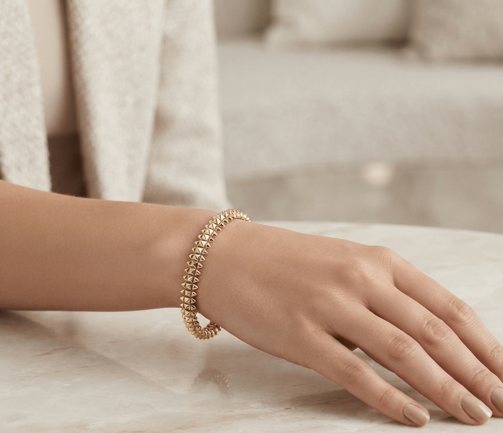 Clash Bangle Bracelet 18k Gold - Seven Gates