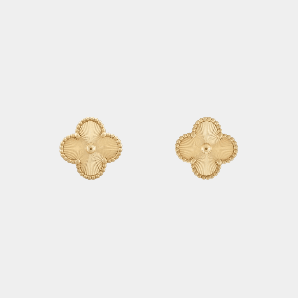 Clover Earrings Full 18k Gold - Seven Gates