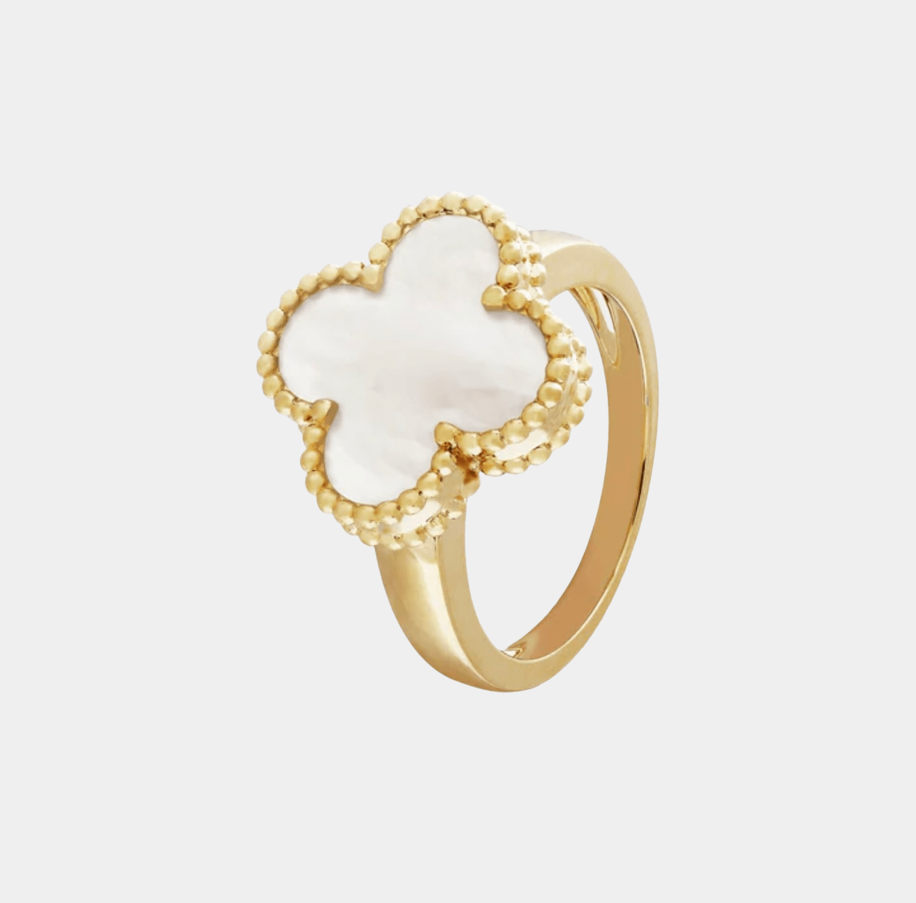 Clover Ring Mother Of Pearl 18k Gold - Seven Gates